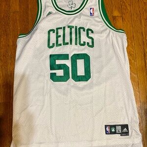 Vintage XL Boston Celtics Adidas Jersey #50 House white with Green Logo